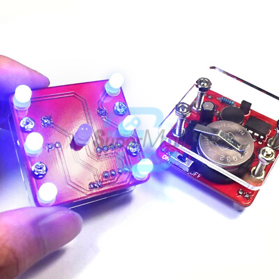 #ad DIY Swing Shaking LED Kit With Small Vibration Motor Diy Electronic Kits 3Colors EUR 5.49