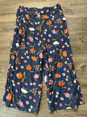 #ad Modcloth Pants Womens 16 Princess Highway Wide Leg Linen Floral Cropped $39.99