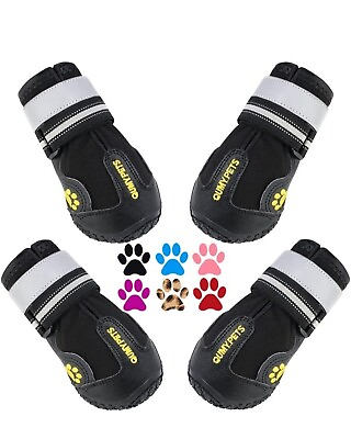 #ad QUMY Dog Shoes for Large Dogs Medium Dog Boots amp; Paw Protectors Size 8 $14.99
