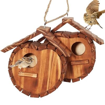 #ad Bird Houses for Outside Couple Cherry Shape Outdoor Bird House Room for 2 Bir... $27.93