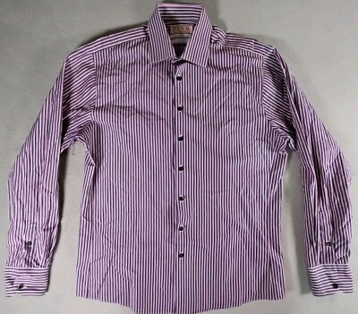 #ad Thomas Pink Slim Fit Shirt Adult Large Multicolor Long Sleeve Button up Men#x27;s $14.99