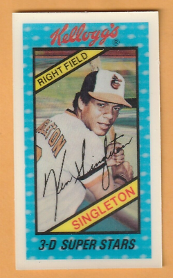 #ad Ken Singleton Baltimore Orioles 1980 Kellogg#x27;s #30 Mount Vernon New York 9Q $2.00