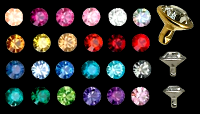 #ad 4mm Crystal Rivets Huge Color Selection Fast Shipping $5.45