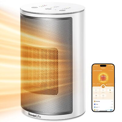 #ad GoveeLife Smart Space Heater for Indoor Use 1500W Fast Electric Heater with ... $65.74