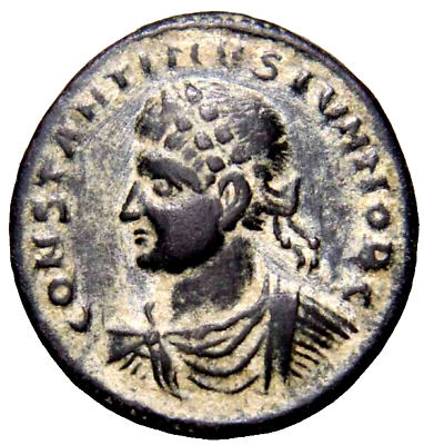 #ad CONSTANTINE II Caesar 316 337 . Follis. Thessalonica VOT Roman Coin wCOA $120.35