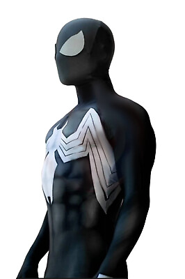 #ad Upgraded Black Venom Spider man Jumpsuit Halloween Cosplay Suit Costume Party $24.99