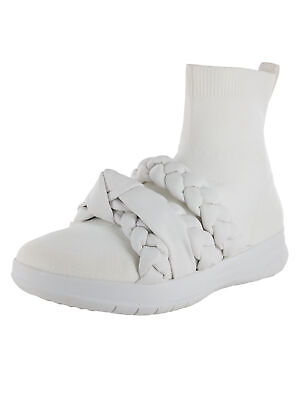 #ad Fitflop Womens Uberknit Braid Sock Boot Sneaker Shoes Urban White $29.99