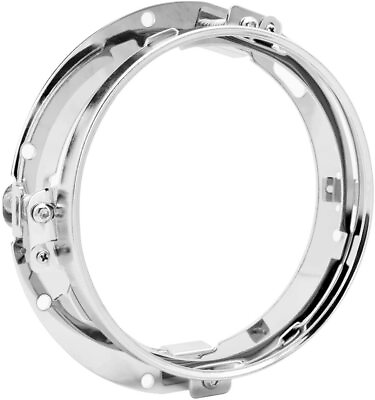 #ad Value Line Chrome Harley Adapter Ring for 7quot; LED Headlights on 1997 2013 Touring $49.99