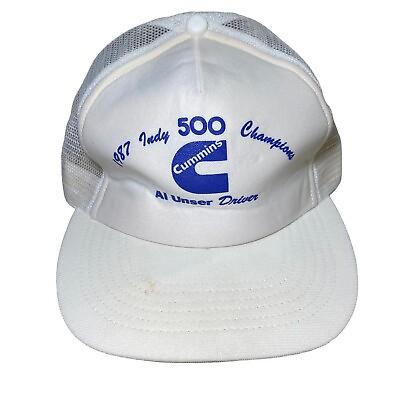 Vintage Cummins 1987 Indy 500 Champion Al Unser Driver Snapback Hat Made in USA $14.00