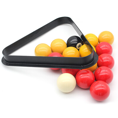 #ad 2amp;quot; Full Size Regulation Red and Yellow Pool 16 Balls With Triangle $41.99