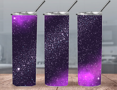 #ad TUMBLER Purple Space Stars Sky Travel Mug Free shipping Stainless Steel $20.00
