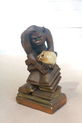 #ad Darwin Ape Figure quite Old Estate Find name some chip on back Gift props GV $72.95