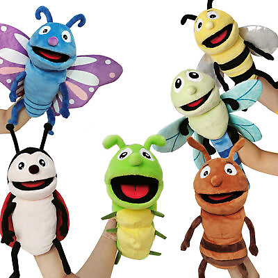 #ad Kids Plush Insect Puppet Soft Plush Toy Hand Puppet with Working Mouth $16.59