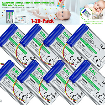 #ad 1800mAh Li Ion Rechargeable Battery for Infant Optics DXR 8 Baby Monitors LOT $121.29
