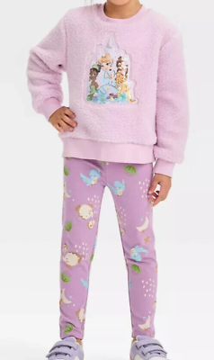 #ad Toddler Girls#x27; Disney Princess Top and Bottom Set Purple $12.99
