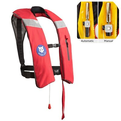 #ad Night Cat Inflatable Life Jacket Life Vest Highly Visible Automatic for Adults $31.98