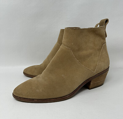 #ad Sole Society So Vixen Ankle Boots Side Zip Camel Suede Womens Size 7.5M $14.47