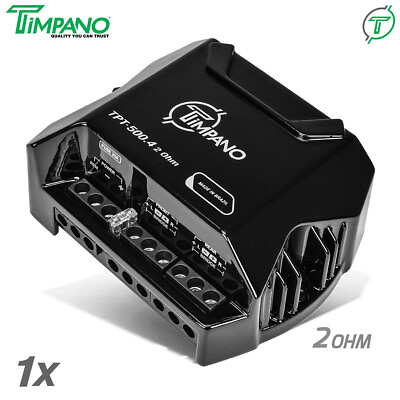 #ad Timpano TPT 500.4 2Ω Compact 4 Channel Amplifier 500W Car Audio Digital Amp $69.95