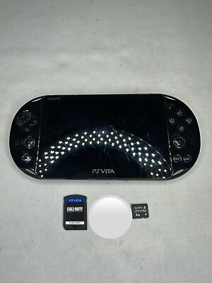 #ad Black Sony PlayStation Vita PS Vita PCH 2001 Handheld System Tested STICK DRIFT $125.95
