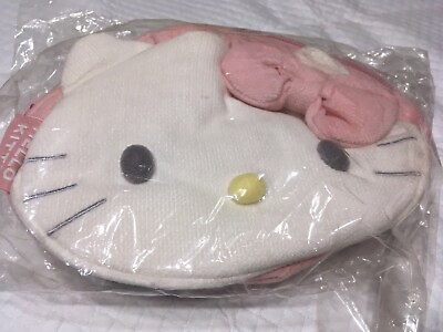 #ad Adorable Sanrio 2005 Rare Collectible Plush Hello Kitty Face Round Zipper Pouch $75.00