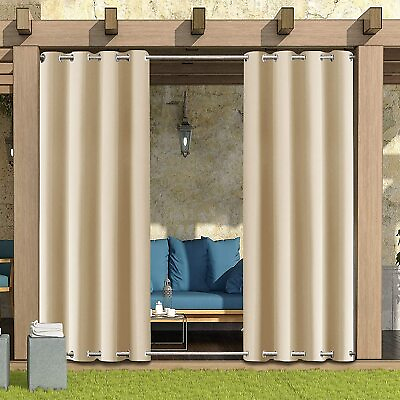 #ad Waterproof Outdoor Curtains for Patio Garden Thermal Insulated Sun Blocking $19.99