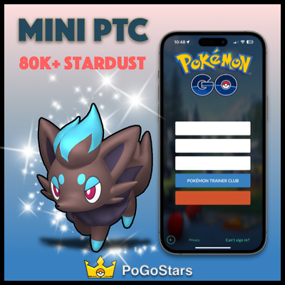#ad Pokémon Go Shiny Zorua Mini PTC 80K Stardust✨Read Description✨ $2.29