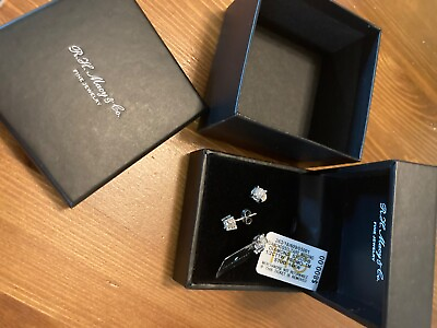 #ad Pair Plus a Spare NWT Diamond Stud Earrings 14K White Gold With EXTRA EARRING $650.00