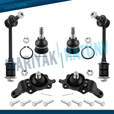 #ad For 2004 2005 Toyota Tundra 6PCS Front Upper Lower Ball Joint Sway Bar Links Kit $52.80