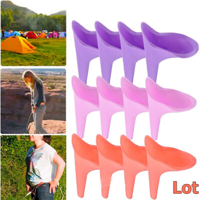#ad LOT 3 12pcs Portable Female Woman Ladies Urinal Urine Funnel Camping Travel Loo $18.99
