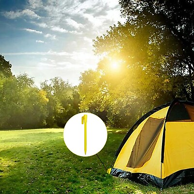 #ad 10 PCS Camping Tent Plastic Ground Nail Outdoor Mountain Camping Windproof $10.10