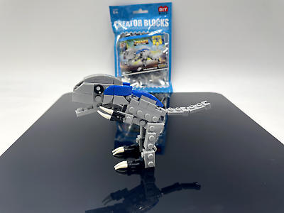 #ad Transformers Dinosaur Building Blocks Toy Velociraptor DIY Block Kid Gift 65 PCS $8.18