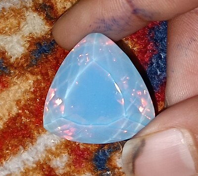#ad 54.95 Ct Natural Opal BLUE Cube Cut Welo Australian Certified Untreated Gemstone $23.39