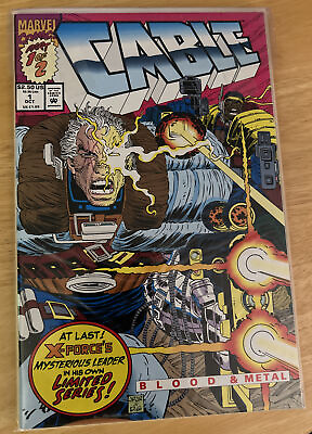#ad Cable: Blood and Metal #1 Marvel Comics 1992 Vintage Comic Book X Men Deadpool $4.49