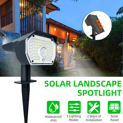 #ad Solar Spot Lights 76 LED Garden Outdoor Pathway Lawn Fence Lamp Spotlight Light $9.99