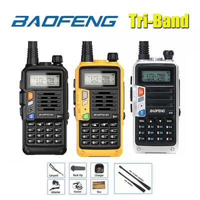 #ad Baofeng PLUS VHF UHF Walkie Talkie Dual Band Ham Handheld Two way Radio US $30.29