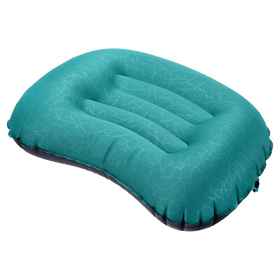 #ad Inflatable Pillow 17 x 13quot; Camping Travel Pillow for Hiking Teal Blue $17.44