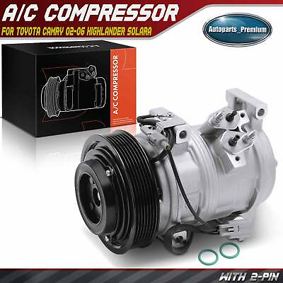 #ad AC Compressor w Clutch for Toyota Camry 02 06 Highlander 01 07 Solara 02 08 2.4L $128.99