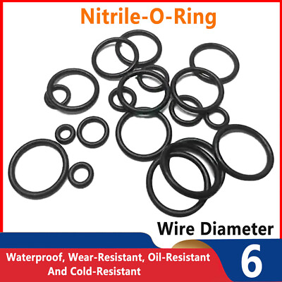 #ad Nitrile O Ring OD 17mm 490mm Wire Diameter 6mm Seal Ring Oil Seal Gasket $97.99