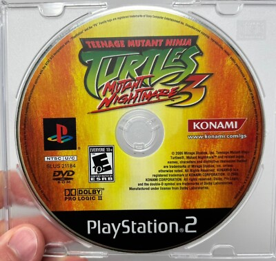 #ad Teenage Mutant Ninja Turtles Mutant Nightmare 3 PS2 Disc Only Tested $20.99