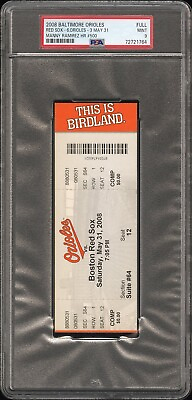 #ad 5 31 08 Manny Ramirez 500th HR Homerun Box Office Unused Ticket Stub PSA 9 MINT $249.99
