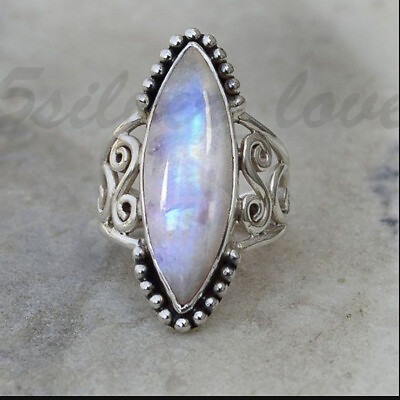 #ad Moonstone Gemstone 925 Sterling Silver Handmade Ring Mother#x27;s Day Jewelry MP 23 $16.99