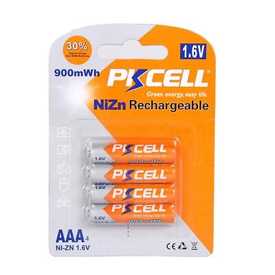 #ad AAA Size NiZn 1.6V 900mWh Rechargeable Battery 4 Pack $13.00