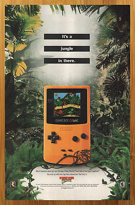#ad 2000 Donkey Kong Country Game Boy Color Print Ad Poster Console System Promo Art $14.99