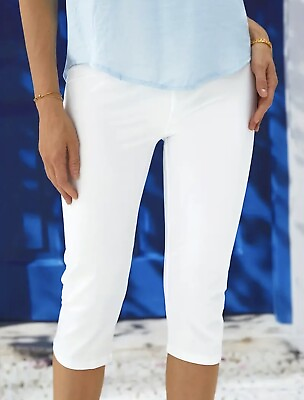 #ad Women#x27;s Capri Yoga Pants White New Size 1XL $17.99