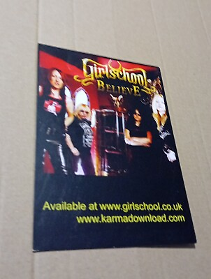 #ad Girlschool Believe 2005 A6 Double sided Flyer For Single Release GBP 6.00
