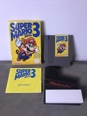 #ad Super Mario Bros 3 Nintendo Entertainment System Complete Tested *Excellent* $110.00