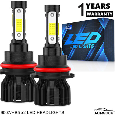#ad 9007 LED Headlights Highamp;Low beam 2Pcs super bright white combo kit 4 side light $24.99