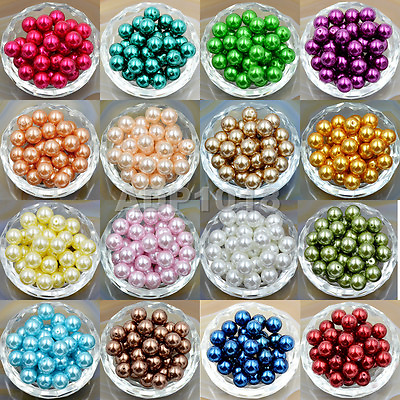 #ad 200pcs Top Quality Czech Glass Pearl Round Loose Beads 3mm 4mm 6mm 8mm 10mm 12mm $7.99