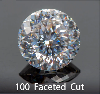 #ad Moissanite Stone White Round Shape 100 Faceed Cut D Color With GRA Certificate $95.99