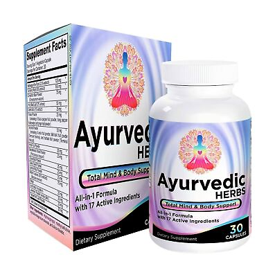 #ad Ayurvedic Herbs All in 1 Supplement Formula Pills Ayurveda Mind Body amp; S... $50.51